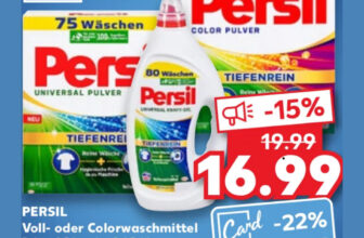 Kaufland – Persil UNIVERSAL oder Color Waschmittel, 4,5kg oder 3,6l, ab 15,55