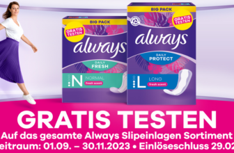 [GZG] Always Daily Slipeinlagen Gratis Testen