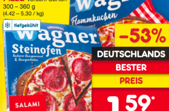 netto MD – Wagner Steinofen Pizza oder Flammkuchen 1,59 € – [KW01 bis 06.01.2024]