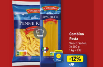 Lidl- Combino Pasta,Versch. Sorten, Je 500g, nur 0,69€ [bis 20.01]