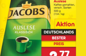 Netto-Jacobs Auslese Kaffee gemahlen 500g , nur 3,77 € [bis 13.01]