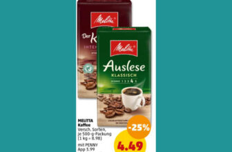 Penny – Melitta Kaffee Versch. Sorten, je 500g-Packg.,ab 3,99 € [bis 20.01]