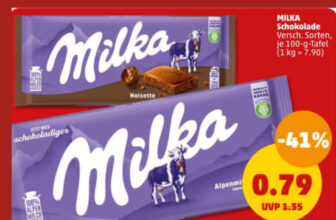 Penny – Milka Schokolade, Versch. Sorten, je 100g-Packg., nur 0,79 € [bis 20.01]