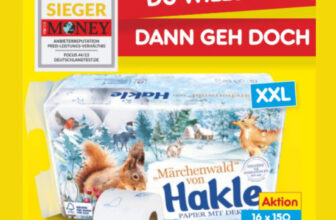 Netto -Halke Toilettenpapier, 3-langig, 16 x 150 Blatt, nur 5,49€ [bis 03.02]