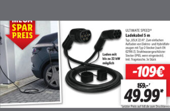 Lidl- ULTIMATE SPEED Ladekabel 5m, nur 49,99 € [bis 20.01]