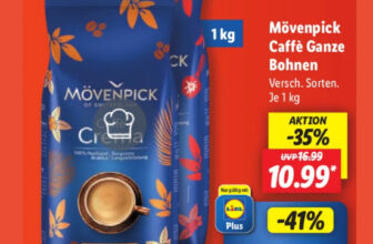 Lidl – Mövenpick Caffe Ganze Bohnen 1kg, ab 9,99€ [bis 13.01]
