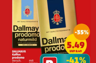 Penny – Dallmayr Kaffee prodomo, versch. Sorten, gemahlen, je 500g, ab 4,99 € [bis 27.01]
