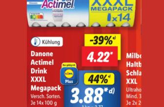 Lidl -Danone Activia XXXL 14 x 100g, ab 3,88 € [bis 03.02]
