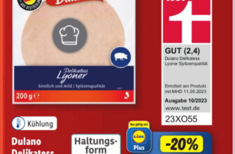 Lidl – Dulano Delikatess Lyoner 200g, 0,79€ [bis 13.01]