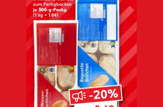 Kaufland -K-CLASSIC Baguettes oder Brötchen, je 300g-Packg., 0,55 € [bis 17.01]