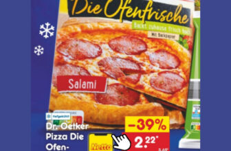 Netto-Dr. Oetker Pizza DIe Ofenfrische versch.Sorten, 390-435g , ab 1,99 € [bis 13.01]