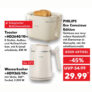 Kaufland – Philips Toaster oder Wasserkocher, je Stück 29,99 €