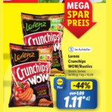 Lidl – Lorenz Crunchips WOW/Rustics mit Lidl App kostet nur 1,11 €
